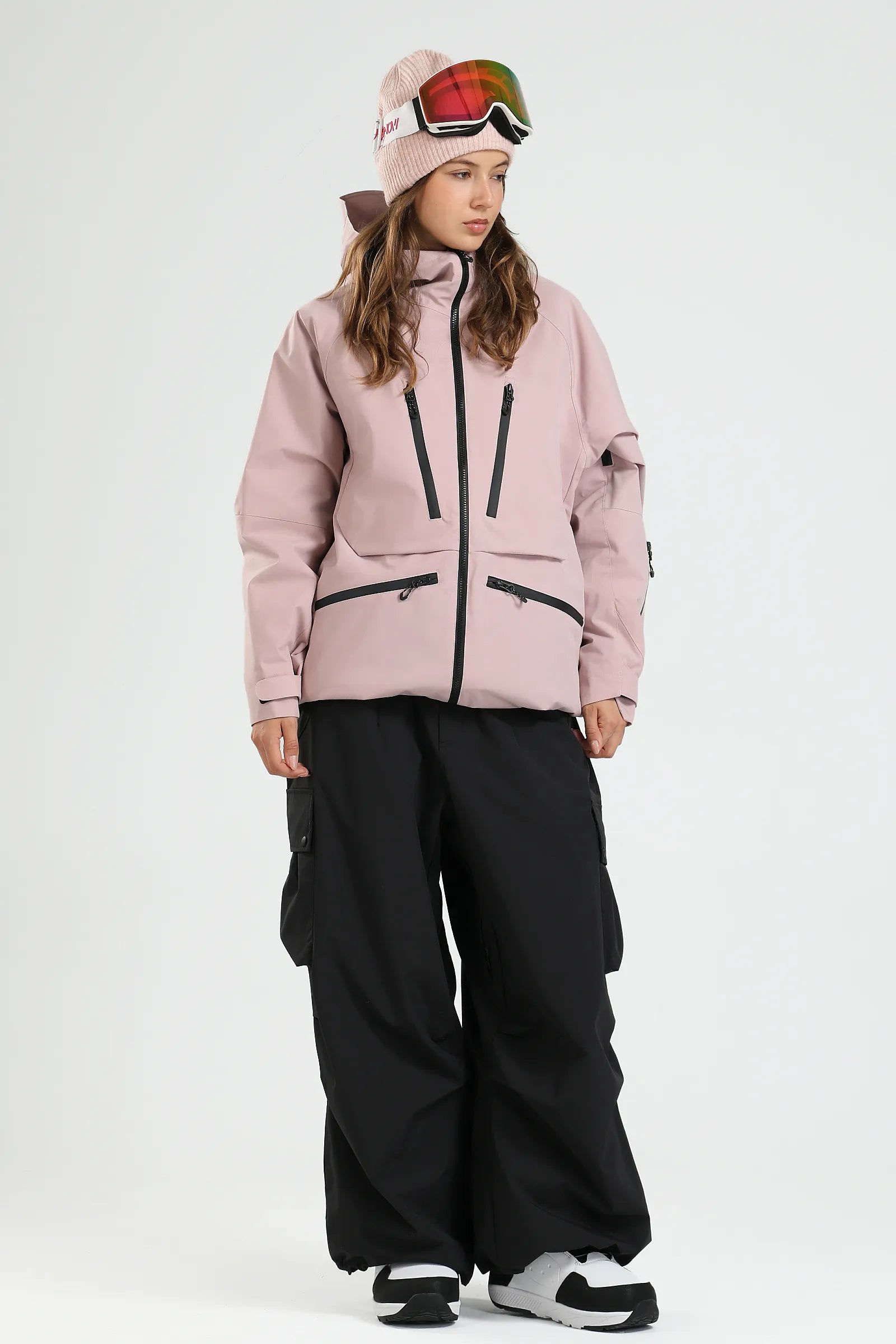 Women's Pink Insulated Baggy Ski & Snowboard Jacket – Rivgent