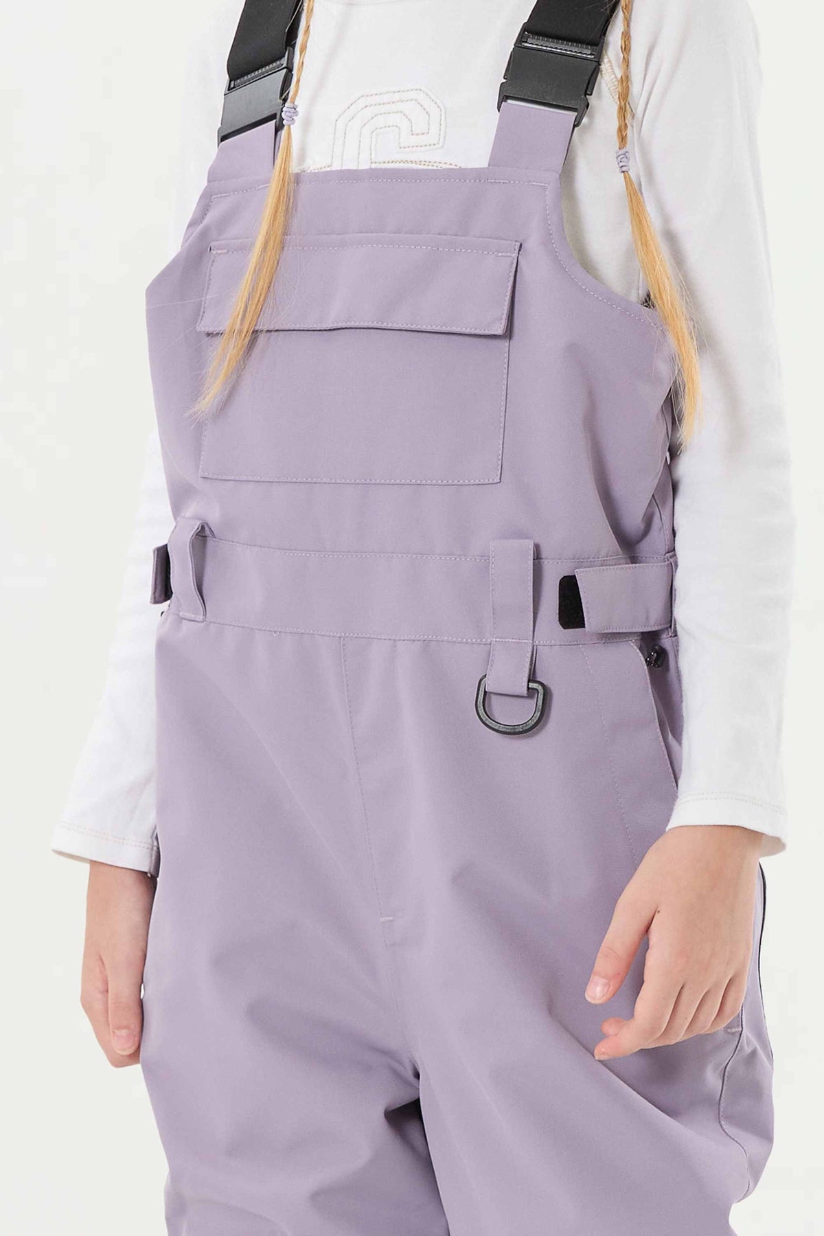 Mädchen Lavendel reflektierende Arbeitskleidung Schneelatzhose