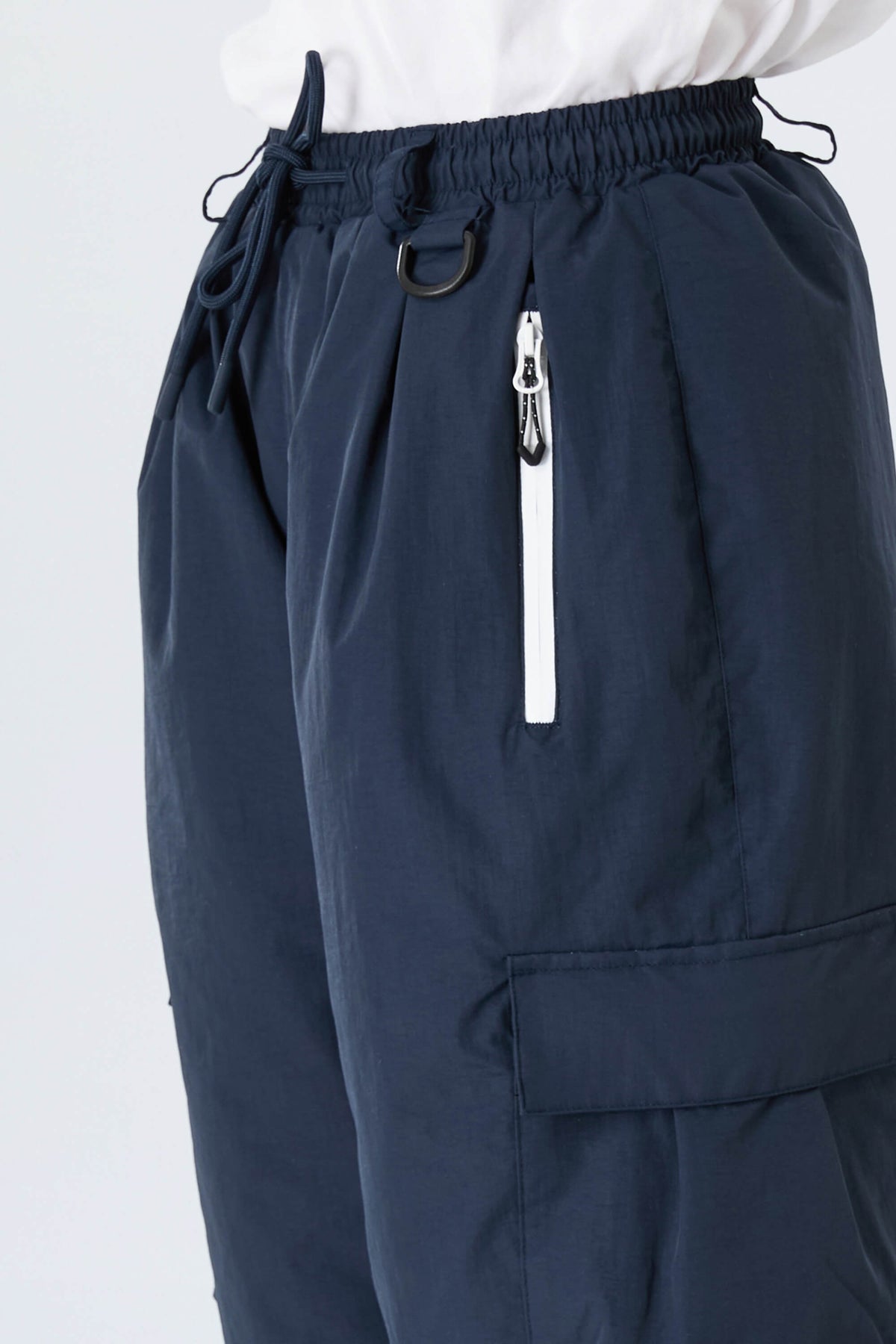 Boys' Navy Blue Baggy Insulated Cargo Snow Pants