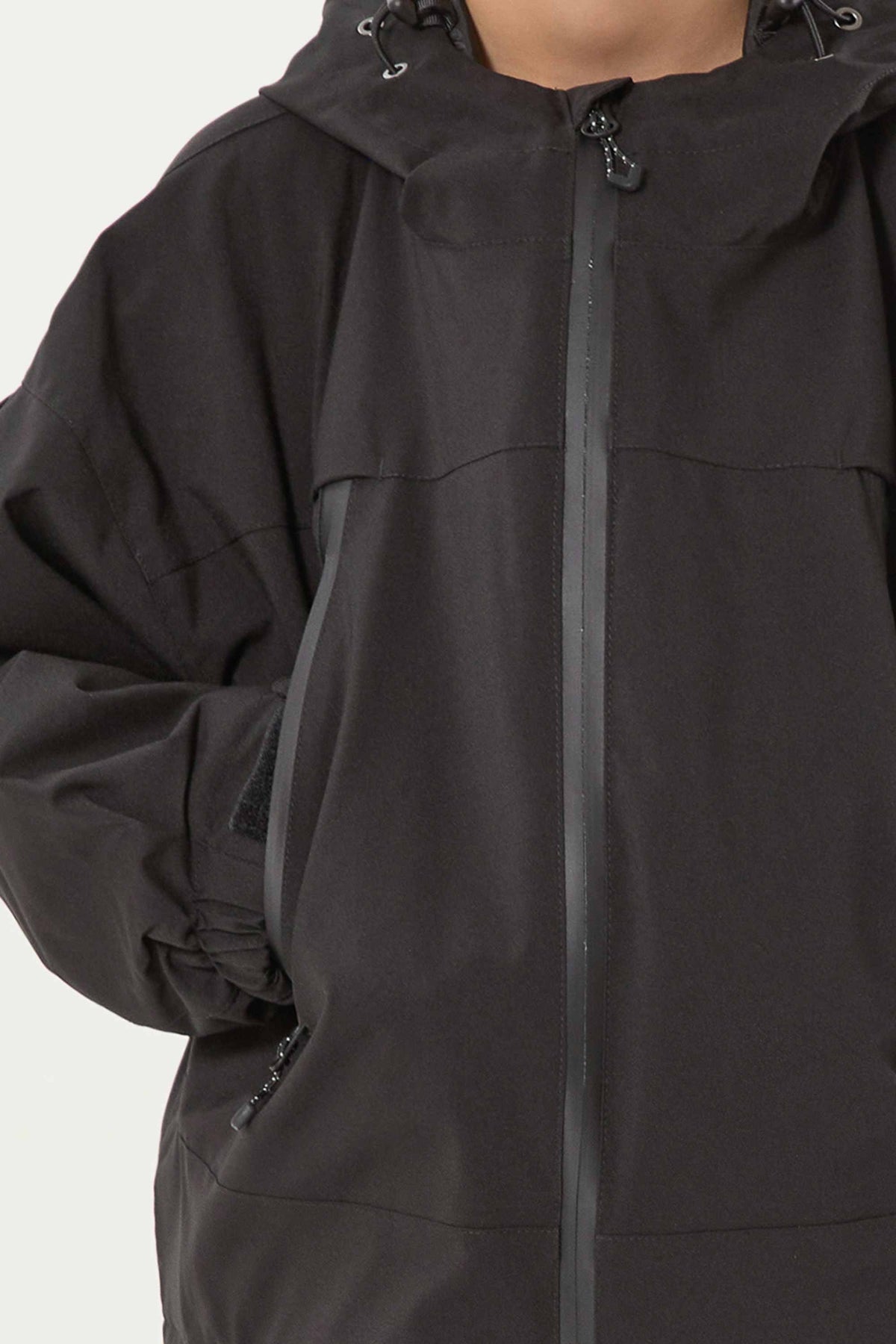 Boy's Black insulated Snow Jacket With Detachable Ear Hood