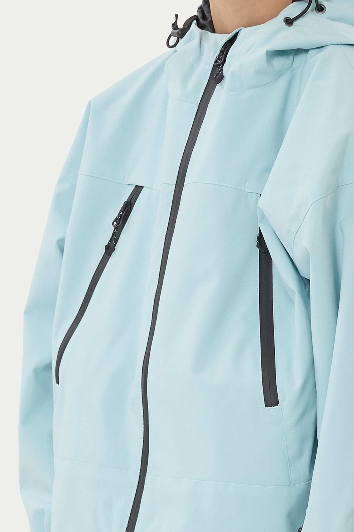Boy's Ice Blue insulated Snow Jacket With Detachable Ear Hood