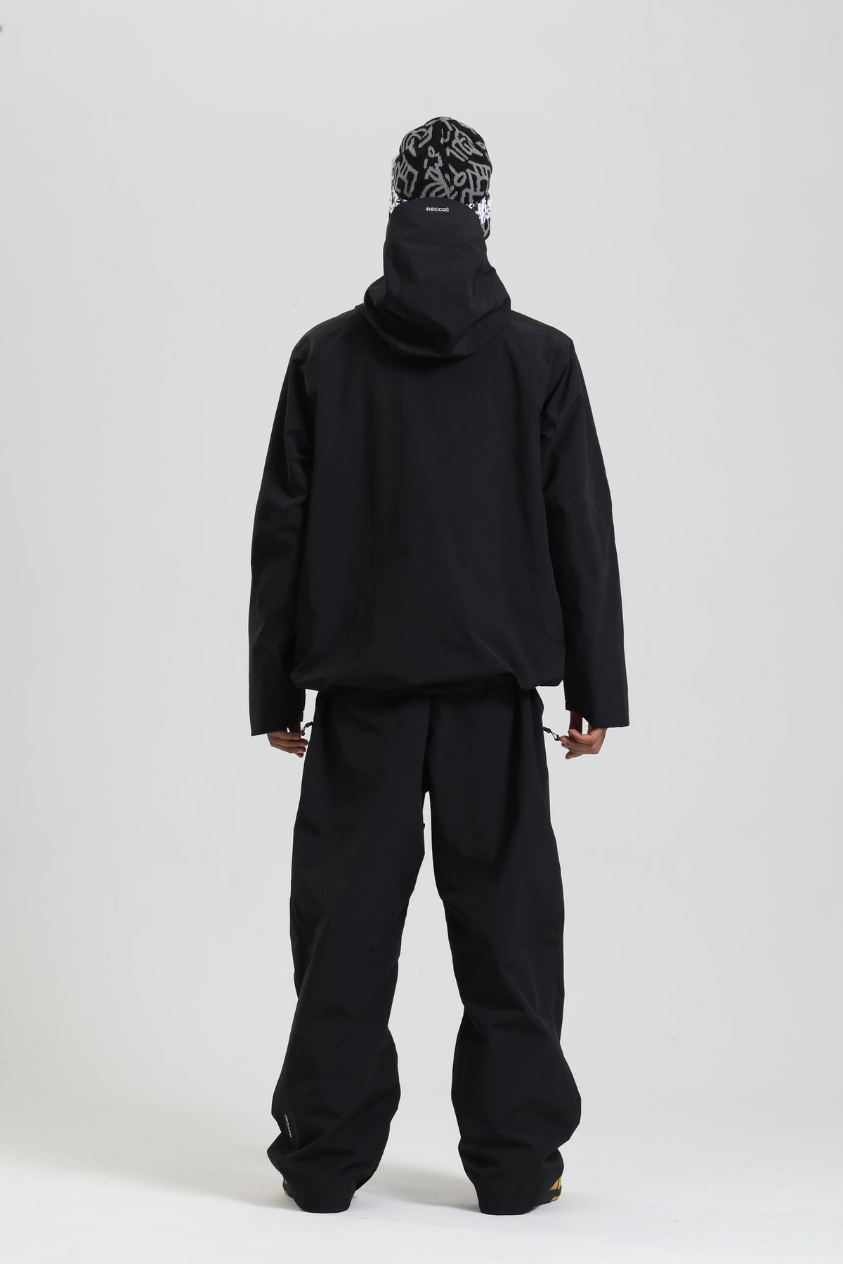 Men's Black Insulated Utility Relaxed Fit Snow Jacket