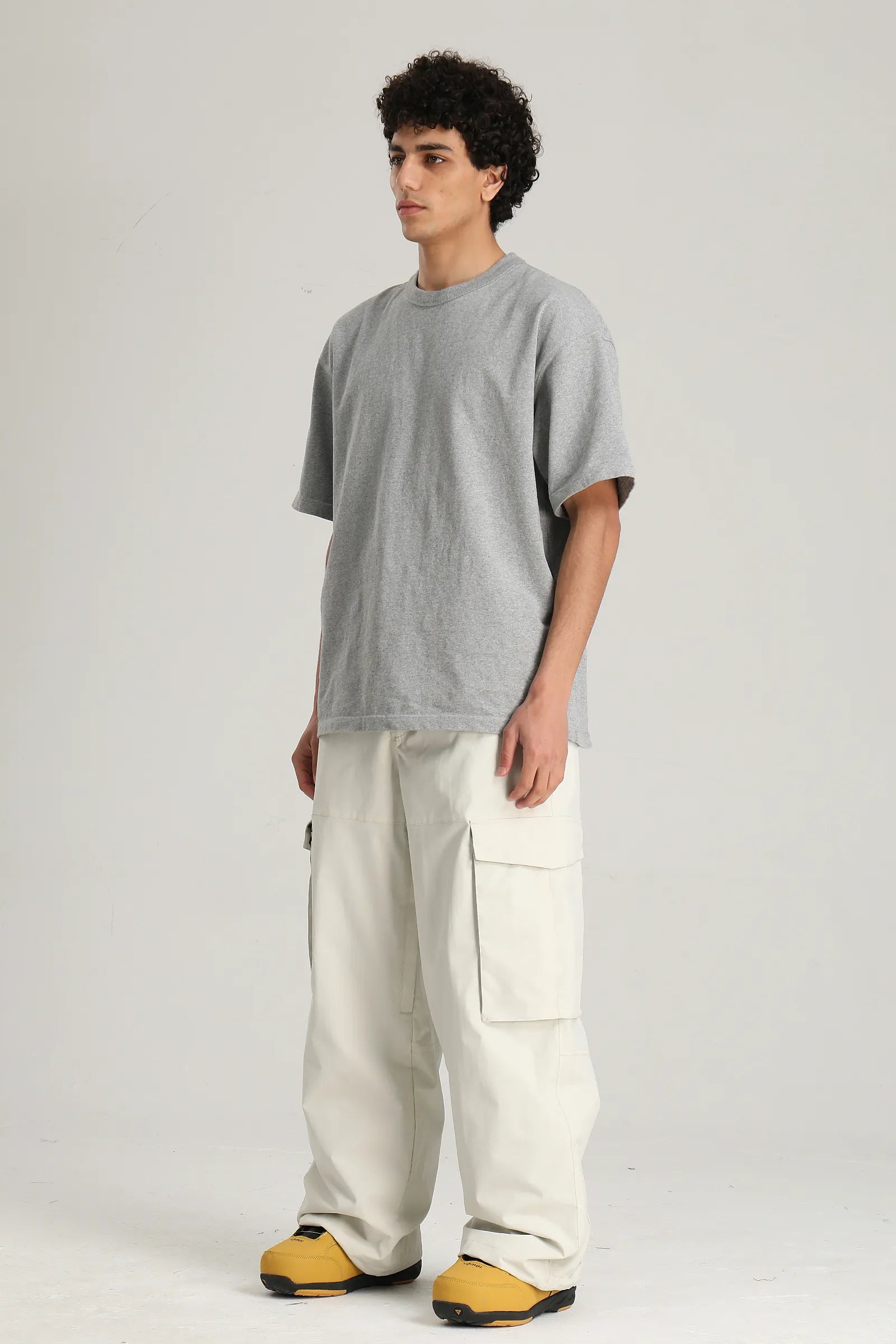 Men's Off White All Mountain Utility Baggy Ski & Snowboard Pants
