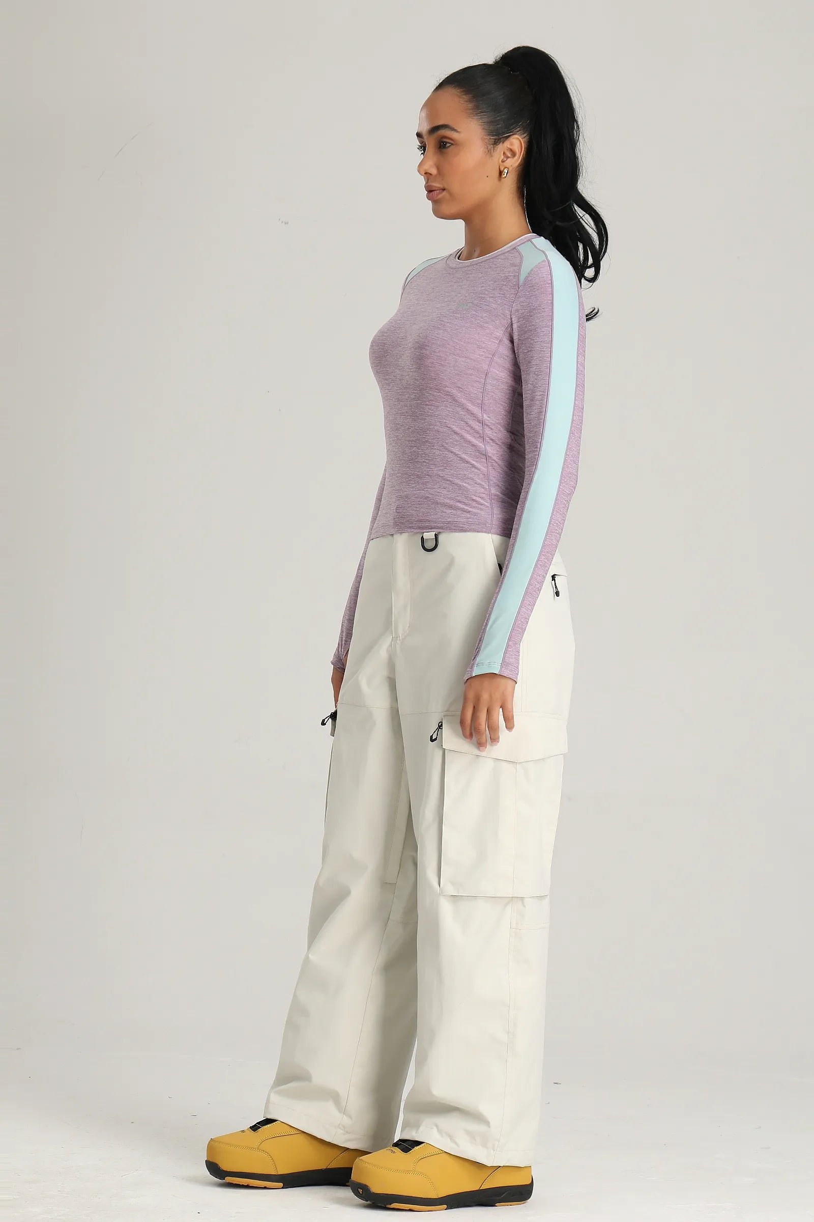 Women's Off White All Mountain Utility Baggy Ski & Snowboard Pants