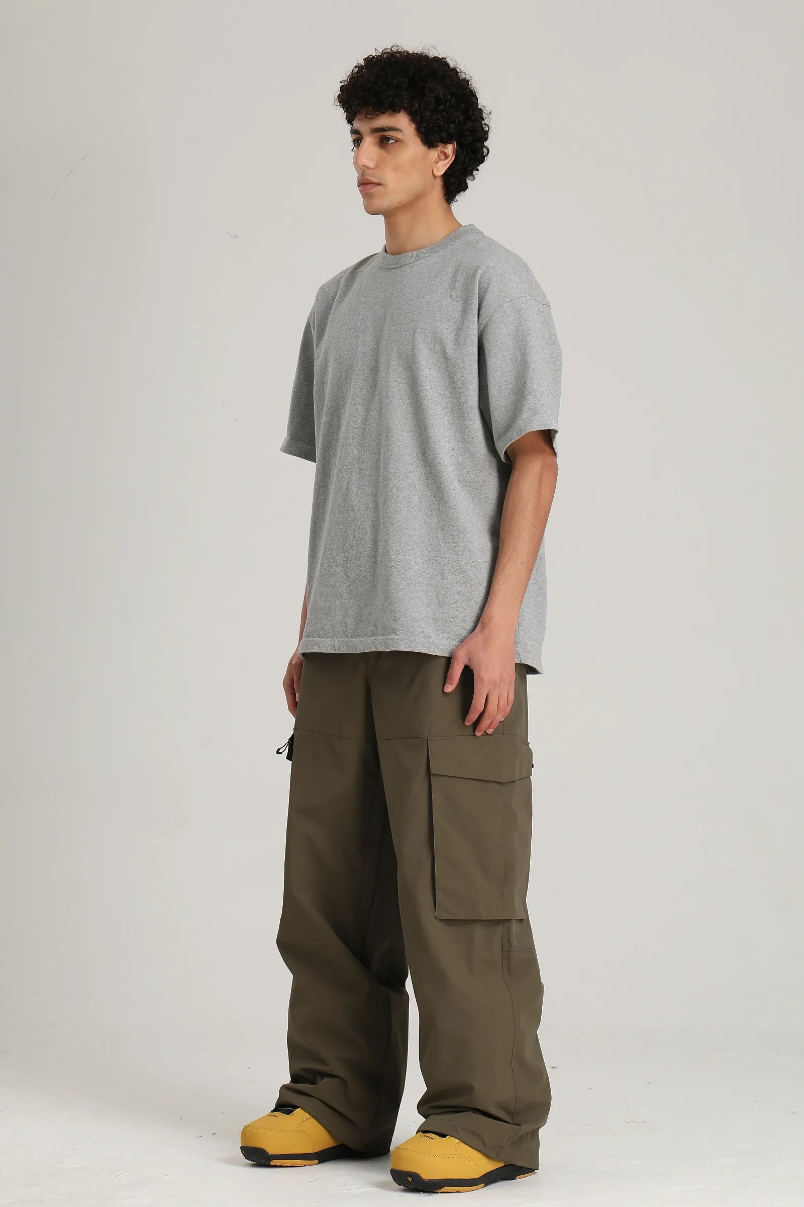 Men's Dark Green All Mountain Utility Baggy Ski & Snowboard Pants