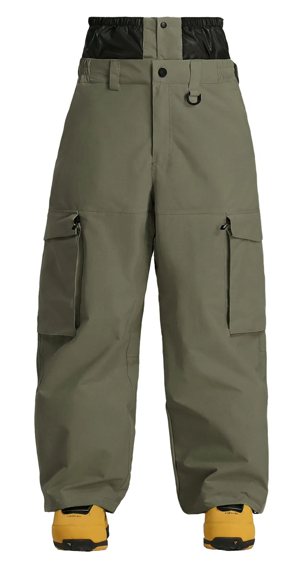 Women's Dark Green All Mountain Utility Baggy Ski & Snowboard Pants