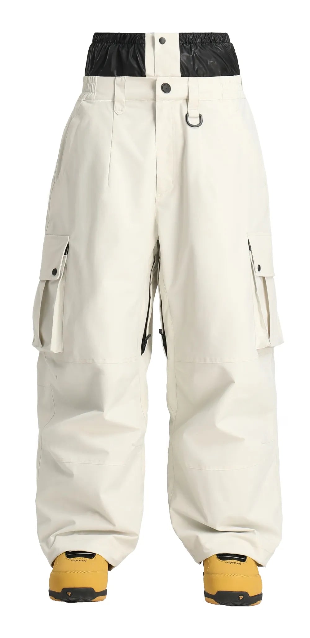 Men's Off White Utility Baggy Cargo Snow & Ski Pants