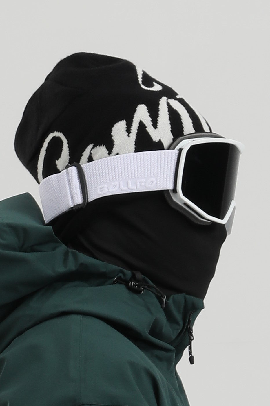Unisex Black Mirror Lens White Full Frame Shadow-neutralizing Low-glare Ski & Snowboard Goggles