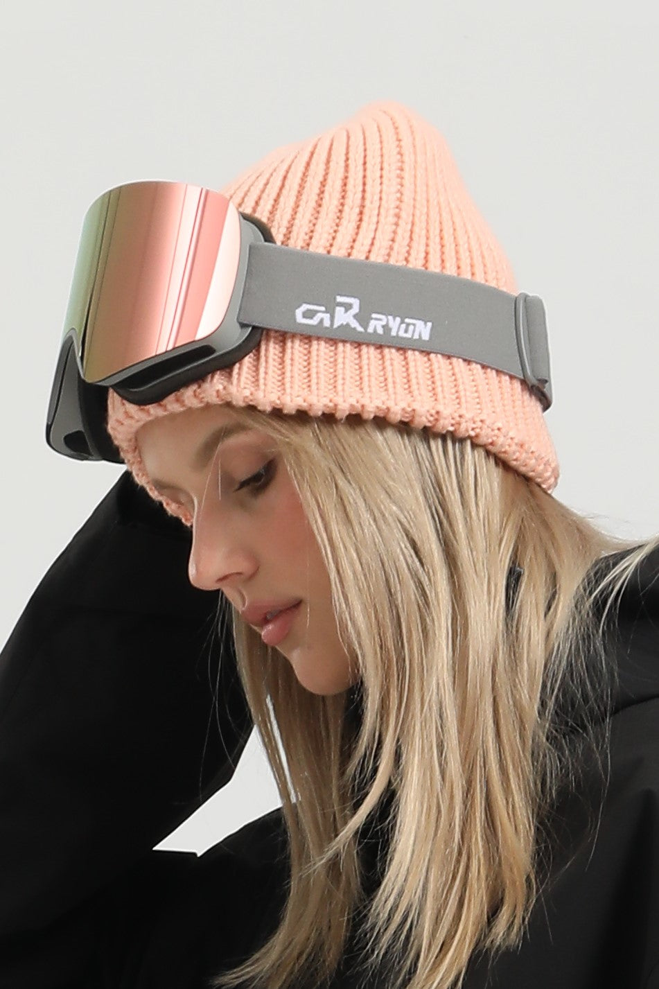 Unisex Pink Patch Cuffed Tall Pointed Knit Warm Soft Comfortable Beanie