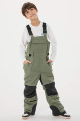 Boys’ Off White Reflective Workwear Snow Bib Pants