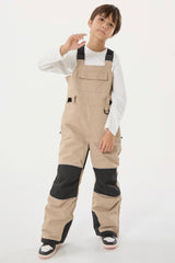 Boys’ Navy Blue Reflective Workwear Snow Bib Pants