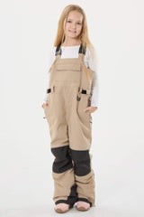 Girls’ Lavender Reflective Workwear Snow Bib Pants