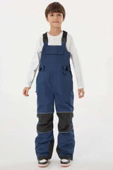 Boys’ Khaki Reflective Workwear Snow Bib Pants