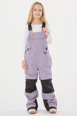 Girls’ Black Reflective Reflective Workwear Snow Bib Pants