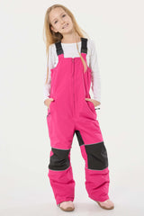 Girls’ Purple Tie-dye Reflective Workwear Snow Bib Pants