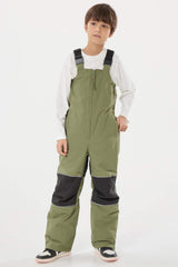 Boys’ Off White Reflective Waterproof Insulated Snow Bib Pants