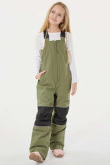 Girls’ Off White Reflective Waterproof Insulated Snow Bib Pants