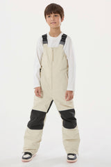Boys’ Navy Blue Reflective Waterproof Insulated Snow Bib Pants