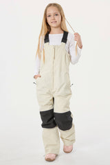 Girls’ Army Green Reflective Waterproof Insulated Snow Bib Pants