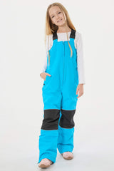 Girls’ Off White Reflective Waterproof Insulated Snow Bib Pants