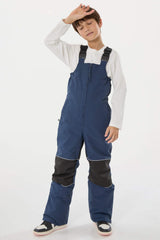 Boys’ Navy Blue Reflective Waterproof Insulated Snow Bib Pants
