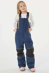 Girls’ Army Green Reflective Waterproof Insulated Snow Bib Pants