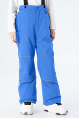 Girls' Bright Blue Reflective Trim Insulated Snow Pants