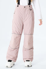 Girls' Gray Reflective Trim Insulated Snow Pants