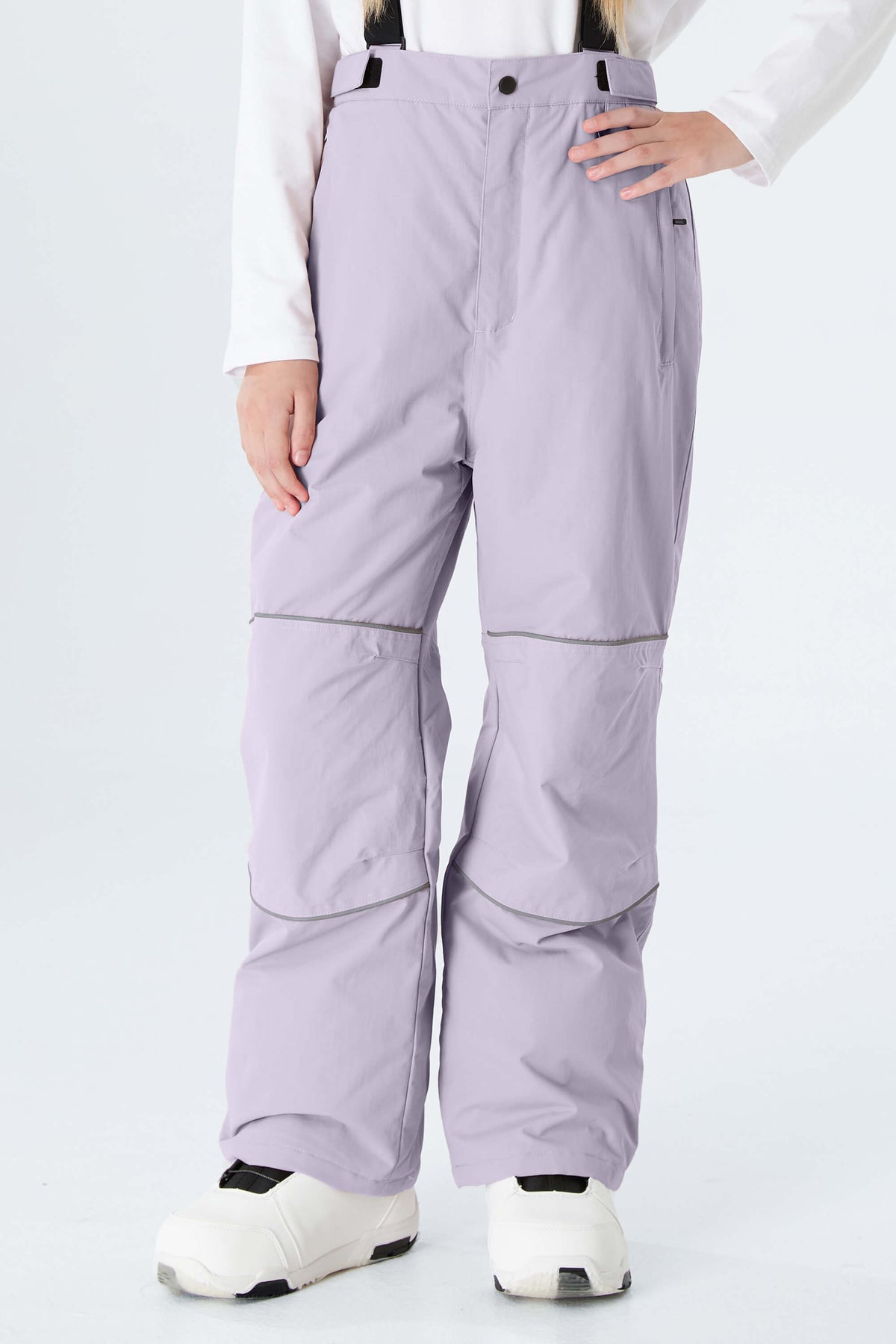 Girls' Lavender Reflective Trim Insulated Snow Pants