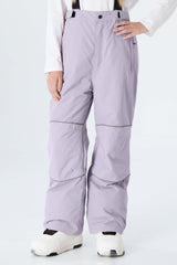 Girls' Off White Reflective Trim Insulated Snow Pants