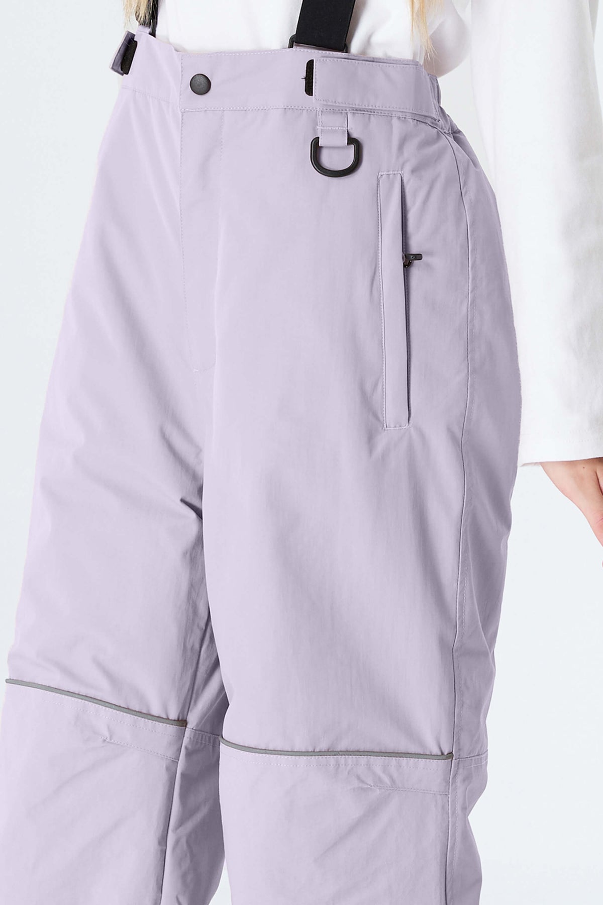 Girls' Lavender Reflective Trim Insulated Snow Pants