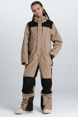 Girls' Lavender Insulated One Piece Snow Suit with Fleece-Lined Collar