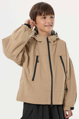 Boy's Ice Blue insulated Snow Jacket With Detachable Ear Hood