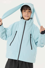 Boy's Khaki insulated Snow Jacket With Detachable Ear Hood