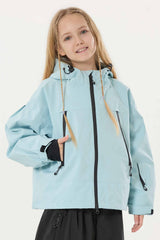 Girl's Pink insulated Snow Jacket With Detachable Ear Hood