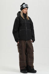 Women's Utility Minimal Contrast Stitch Insulated Snowboard Outfit