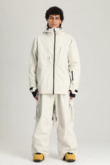 Men's Black Relaxed Fit Technical Utility Snow Jacket