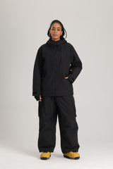 Women's Off White Relaxed Fit Technical Utility Snow Jacket