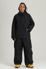 Women's Off White Relaxed Fit Technical Utility Snow Jacket
