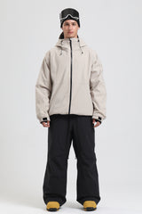Men's Army Green Cold-Weather Protection Sporty Oversized Fit Snow Jacket