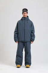 Men's Army Green Cold-Weather Protection Sporty Oversized Fit Snow Jacket