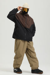 Men's Black Shadow Camo Windproof Utility Adjustable Hood Ski Jacket