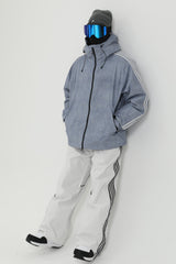 Herren Schwarze Isolierte Oversized Fit Skijacke