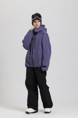Women's Black Insulated Utility Relaxed Fit Snow Jacket