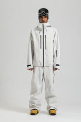 Men's Black Waterproof Technical Relaxed Fit Adjustable Storm Hood Ski Jacket
