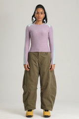 Women's Black Articulated Fit Brushed Relaxed Tapered Snow Pants