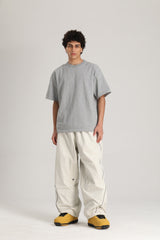Men's Off White Color Baggy Reflective Snow Pants