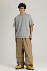 Men's Black Color Baggy Reflective Snow Pants