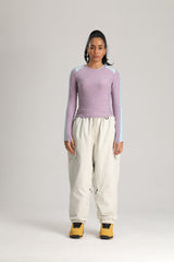 Women's Off White Technical Utility Hidden Pockets Baggy Snow Pants