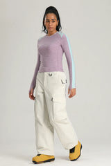 Women's Dark Green All Mountain Utility Baggy Ski & Snowboard Pants